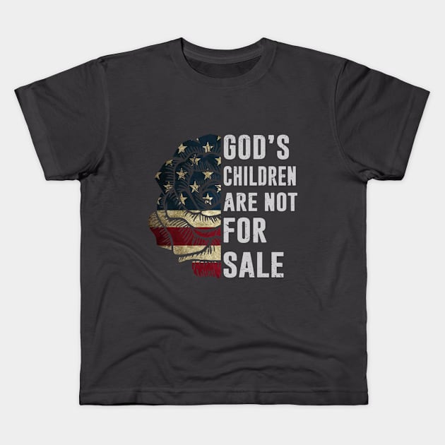 God's Children are Not For Sale Kids T-Shirt by Aestrix